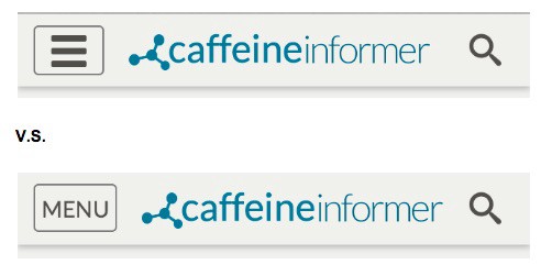 Labeled Menu Button
