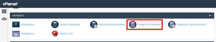 postgresql در cpanel