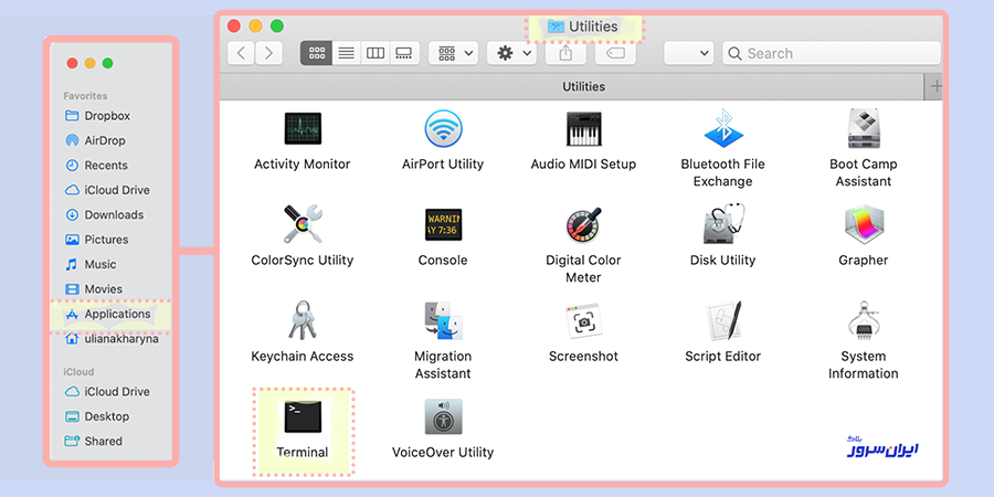 دسترسی به شِل در لینوکس و macOS