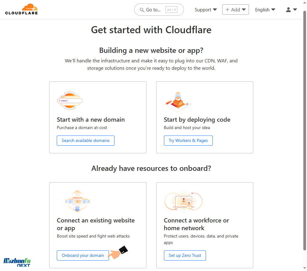نصب cloudflare